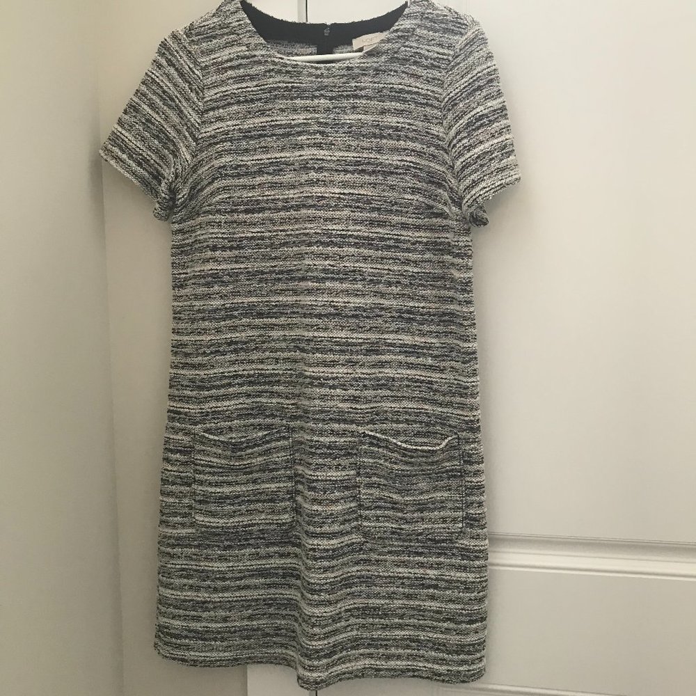 Loft nubby weave striped dress